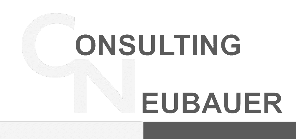 Consulting Neubauer Logo in Schwarz/Weiß.